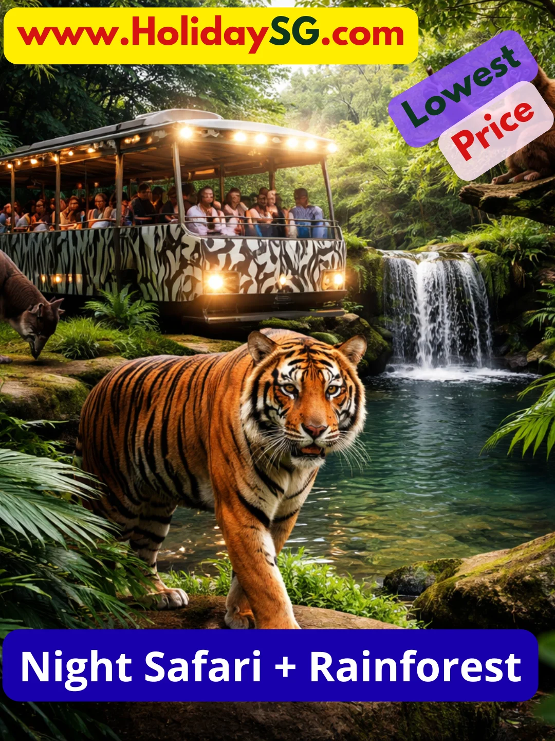2 Parks Destination Pass Night Safari Rainforest Wild ASIA